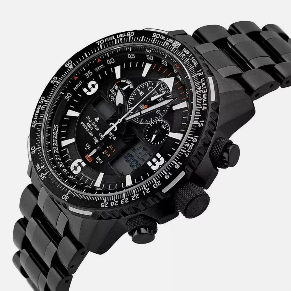 Citizen Promaster Black Mens 45mm World Time Watch New